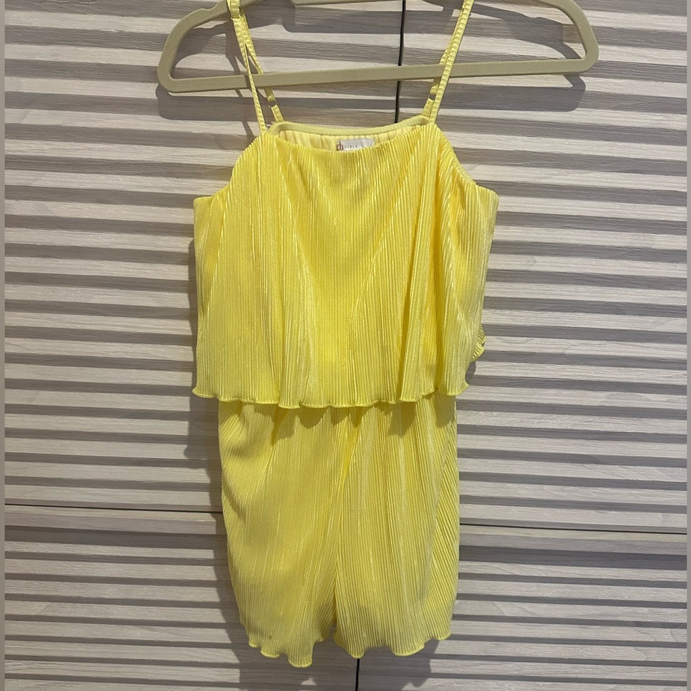GB Girls Yellow Ruffle Jumpsuit